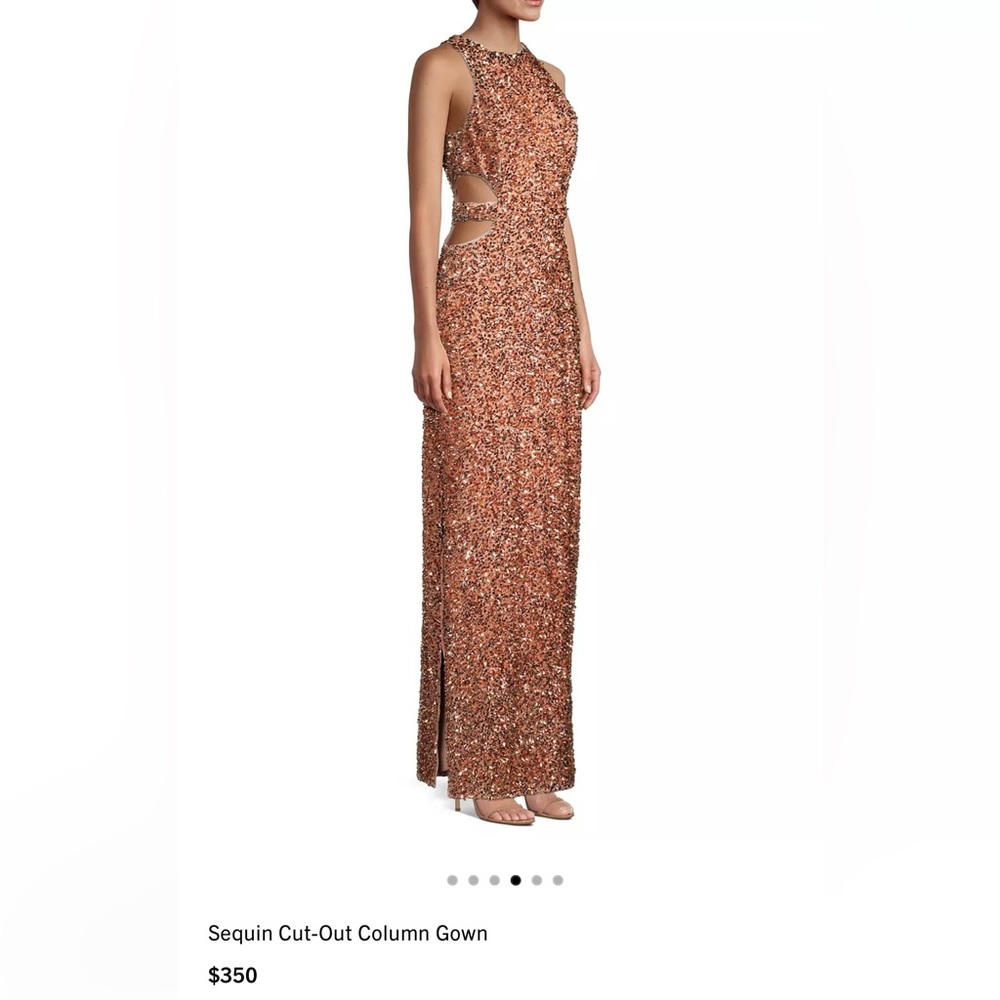 Liv foster evening gown bronze color